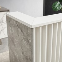 Comptoir de réception moderne en marbre, robuste et résistant à l'usure, comptoir de caisse facile à nettoyer, table d'accueil pour hôtel