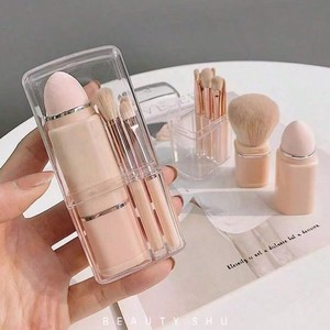 8-in-1 Mini Powder Brush Beauty Sponge Blender Combo Travel-Friendly Foundation Blush Concealer Eyeshadow Makeup Brush Set - Product Image 1