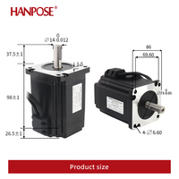 Hanpose 6A 6.0N.m 86 Kit Motor Stepper Loop Tertutup Servo Driver CL86 + 86EH98 2 Fase 86 Motor Stepper Nema34