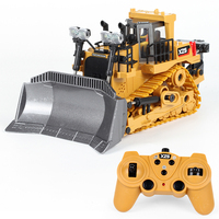Camión Volquete RC a Control Remoto, Modelo de Juguete de Bulldozer, Camión de Construcción RC de Aleación Metálica, Vehículos de Ingeniería, Juguetes, Excavadora RC