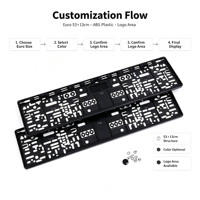 BOLONG Vente en gros Cadre de plaque d'immatriculation Euro ABS populaire pour voiture, en plastique durable, avec logo personnalisé, haute résistance