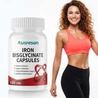 Bisglicinato de Hierro Ferroso OEM, Absorción Deportiva Sin Efectos Secundarios Gastrointestinales, Cápsulas de Bisglicinato de Hierro Sin Gluten
