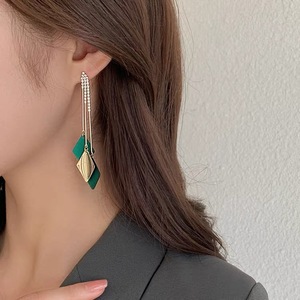 <span class=keywords><strong>Victoria</strong></span> Rhombus Boucles d'oreilles Alliage Or 18K Planté Boucles d'oreilles <span class=keywords><strong>Bijoux</strong></span> pour Femmes Cadeau Exquis Personnalité Fête - Product Image 5