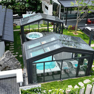 Enceinte extérieure moderne en aluminium pour véranda, porche de patio mobile électrique, structures rétractables, maison en verre pour l'extérieur - Product Image 6