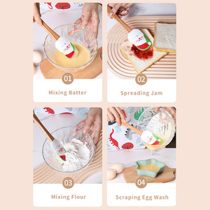 Tùy Chỉnh Giáng Sinh Theo Chủ Đề Silicone Thìa Gỗ Xử Lý Cấp Thực Phẩm Chịu Nhiệt Nướng Bánh Ngọt Các Tính NĂNG Bao Gồm Treo Lỗ - Product Image 4