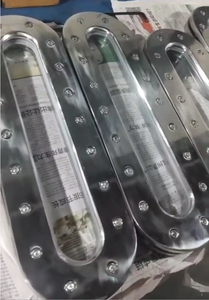 स्टेनलेस स्टील दृष्टि खिड़की लंबी आयताकार वेल्ड फ्लैंज तरल स्तर गेज ग्लास के साथ - Product Image 5