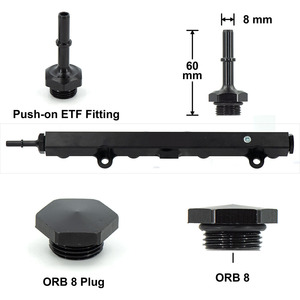 Rail à carburant noir de la série K pour H0NDA <span class=keywords><strong>K20</strong></span> K24 RSX CIV1C SI, INTEGRA, <span class=keywords><strong>EP3</strong></span> - Product Image 6