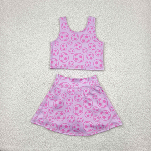 Conjunto de Ropa Deportiva para Bebés Niñas, sin Mangas, con Lazos, para Béisbol, Yoga, Estilo Skort para Hermanas - Product Image 5