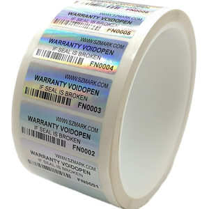 Pegatina holográfica 3D personalizada a prueba de manipulaciones, antifalsificación, a prueba de manipulaciones, garantía, etiqueta vacía, advertencia, <span class=keywords><strong>película</strong></span> adhesiva de embalaje - Product Image 1