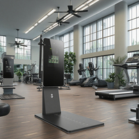 SPlan - Juego de Gimnasio en Casa Inteligente con Soporte de Pesas Ajustable de Metal de 100 kg, Máquina Smith, Extensión de Piernas, Sentadillas, con Pantalla Táctil de 24 Pulgadas
