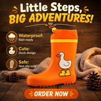 Bottes de pluie pour enfants en caoutchouc naturel confortables avec cordon de serrage, motif personnalisé, vente en gros d'usine, pour activités de plein air en saison des pluies