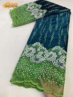 Paillettes Velours Holographique Irisé Blanc Tricot Velours Dentelle Tissu Broderie Sequin Tissu pour Robe de Soirée de Mariée