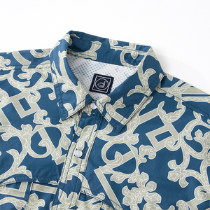 Men's Casual Short Sleeve Shirts Single <b>Breasted</b> Eco-Friendly Comfortable Style 100% Cotton Poplin Digital Printed - Product Image 6