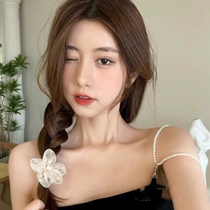 Élégant haut de gamme femmes <span class=keywords><strong>cheveux</strong></span> corde nouveau Style doux torsion <span class=keywords><strong>tresse</strong></span> <span class=keywords><strong>cheveux</strong></span> accessoires fleur bandeau et queue de cheval <span class=keywords><strong>anneau</strong></span> de <span class=keywords><strong>cheveux</strong></span> - Product Image 3
