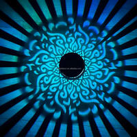 Lámpara de Proyección Solar Mandala con Cambio de Color Automático, IP65 Impermeable, Diseño Hueco, Decorativa para Jardín Exterior, Luz Ambiental