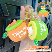 Porte-clés Pop-Up Animal Squishy Mignon en Forme de Souche d'Arbre, Jouet Anti-Stress à Presser avec Figurines de Dessins Animés pour Sacs et Sacs à Dos