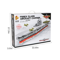Vente chaude 1487PCS Militaire Navire De Guerre Blocs De Construction Hornet Avion Carter Briques De Construction Kit Ensemble Jouets