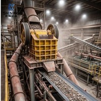Fendeuse de roche mobile avec pompe et moteur diesel pour le concassage de roches et d'or dans les sites miniers isolés en Amérique du Sud