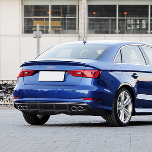 สปอยเลอร์กันชนหลัง Audi S3 8V Sedan สีดำ วัสดุ PP ชุดแต่งดิฟฟิวเซอร์หลัง - Product Image 3