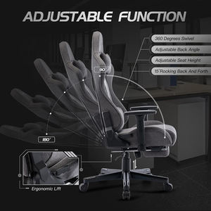 Chaise de bureau de style course automobile en gros AJUNION, logo personnalisé, chaise de jeu de bureau, silla gamer, chaise de bureau inclinable pas chère, chaise de bureau BIFMA - Product Image 5