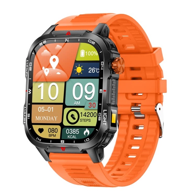 2026 New V35 1100 MAH Battery Smart Watch 2.01 Inch Full Touch Screen BT Call IP68 Long Battery Life Sports Fitness Watch