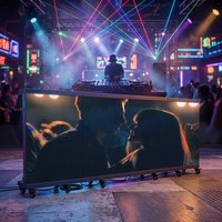 P2.5 GOB Cabine DJ portable pliable à LED pour événements en boîte de nuit, sur scène ou en club de musique