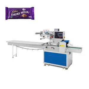 Automatische Ontstaan Volledige Servo Flow Voedsel Biscuit Verpakkingsmachine Voor Brood Bakkerij Biscuit