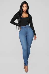 Disegno su misura Disponibile Blue <span class=keywords><strong>Jeans</strong></span> per Le Donne A Vita Alta Stretch Skinny <span class=keywords><strong>Jeans</strong></span> - Product Image 4