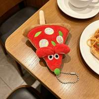 Mignon porte-clés en peluche en forme de souris pizza, adorable poupée souris, cadeau pour amis et meilleurs amis