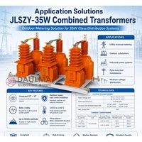 Boîtier de mesure 35/sqrt3/0.1/sqrt3/0.1/3kV 200/5A JLSZY-35W 35kV avec transformateur combiné CT/VT