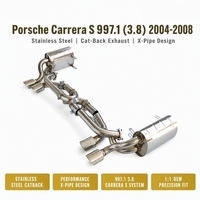 Système d'échappement Valvetronic personnalisé avec X-Pipe pour Porsche 911 Carrera S 997.1 3.8 2004-2008 SS304 Performance Muffler