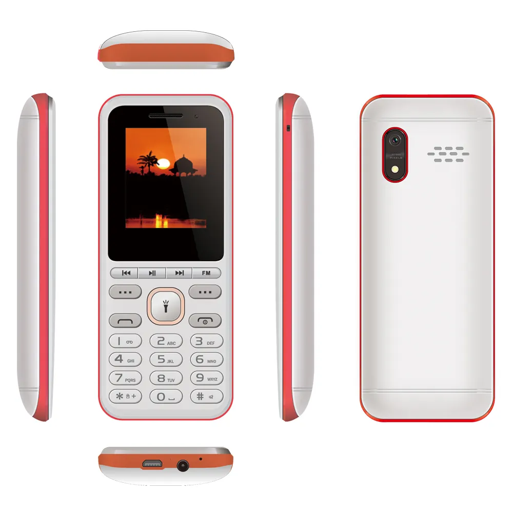 2023 New Model Low Price Cheap Phone 1.77 inch Dual SIM Music Bar Feature Phones Support MP3/MP4 FM Camera 2g mobile phone