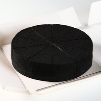 Gâteau Mousse au Fromage Naturel Crémeux Faible en Gras au Thé Matcha, Truffe Noire et Miel, 8 Pouces, 850g, 10 Tranches, Boîte, Supermarché