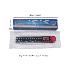סרגל זווית 2 ב-1 סרגל זווית דיגיטלי ומד זווית תעשייתי עשה זאת בעצמך כלי עבודה לעיבוד עץ - Product Image 6