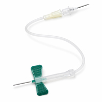 Aiguille de sécurité médicale Sol-KL, aiguille papillon stérile, aiguille de prélèvement sanguin avec support pré-attaché