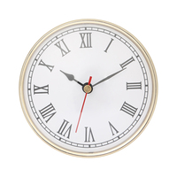Horloge murale moderne en plastique de haute qualité, à piles, vente en gros d'usine, JH1668-90mm de diamètre, mouvement à quartz squelette doré