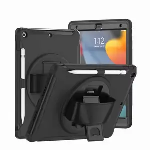 Custodia per Tablet con protezione dello schermo integrata per iPad 10.2 7th 8th Gen 9th Generation Case Smart Tablet PC Cover