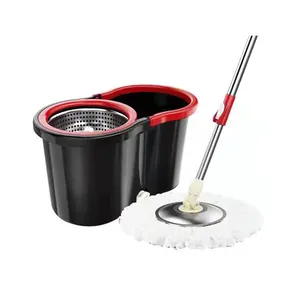 Liao Easy Clean Foot Pedal 360 Spin Mop And Bucket Set With Power Wringer System And Soap Dispenser
