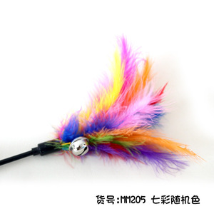 Nouveau jouet pour chat, jouet à plumes coloré pour chat, accessoires pour animaux de compagnie, bâton long avec clochette, jouet amusant pour chat, commerce électronique transfrontalier. - Product Image 4