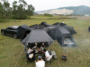 Marvelous Waterproof Basecamp Custom 6-7-8-14-20 Person Family Camping Tents for 8 People MOT-CTT1000 Car Waterproof Rear Tent M - Product Image 3