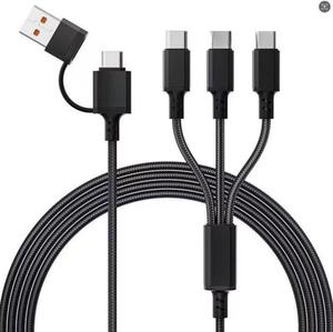 Mới Đến 4ft 5 Trong 1 Đa Sạc Cáp 20W Nhanh Chóng Chuyển Dữ Liệu USB C Micro USB IOS Loại C Nylon Bện Cho Máy In - Product Image 2
