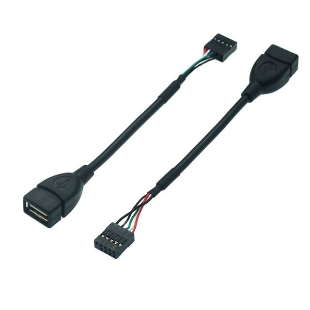 9-pin USB Motherboard Internal Header to USB2.0 Bus Adapter Chassis Built-in 9pin Cable for Computer Desktop Cable