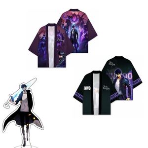 Kimono Personalizado de Solo Leveling, Sung Jin Woo, Yoo Jin Ho, Haori Japonés, Cosplay, Kimono de Anime, Capa, Ropa - Product Image 1