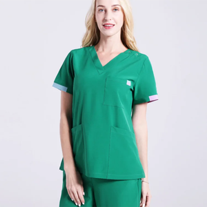 Prix usine couleur claire pour hommes et femmes ensembles d'uniformes de gommages médicaux nutritionniste Vietnam laboratoire ensembles de gommages médicaux - Product Image 5