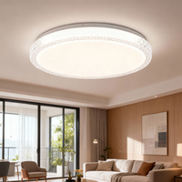Plafonniers LED modernes à télécommande ronds avec motif de bordure de style moderne pour l'intérieur, lampe de plafond LED moderne pour la maison