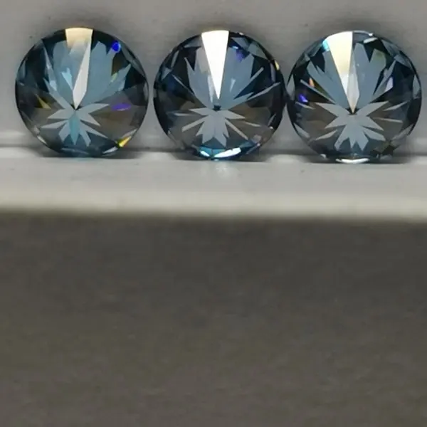 Round brilliant cut lab create tanzanite moissanite gemstone 5.0mm 0.5carat diamond for rings jewelry