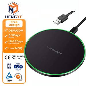 <span class=keywords><strong>Cargador</strong></span> inalámbrico portátil de carga súper rápida de 15W, <span class=keywords><strong>cargador</strong></span> inalámbrico de teléfono móvil de 10W, almohadilla de carga inalámbrica con luz Led - Product Image 1