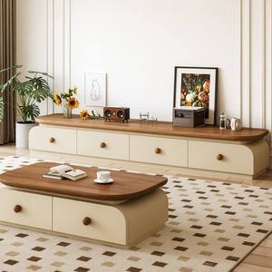 Fabricant professionnel de meubles en bois nordique, ensemble de meubles multimédias minimalistes, meuble TV, table basse, salon, chambre à coucher, maison de luxe - Product Image 3