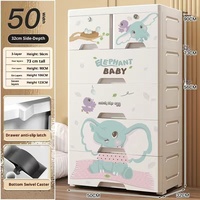 Armoire de rangement/organisateur en PP pour enfants, armoire de rangement en plastique à 3-5 niveaux pour la chambre à coucher, rangement pour vêtements de bébé