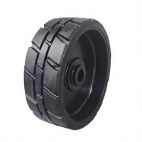 Nouveau pneu plein en PU anti-crevaison Huanghe 13*4, jante en acier 327mm x 103mm, roulement à billes, garantie 1,5 an, pour nacelle élévatrice à ciseaux